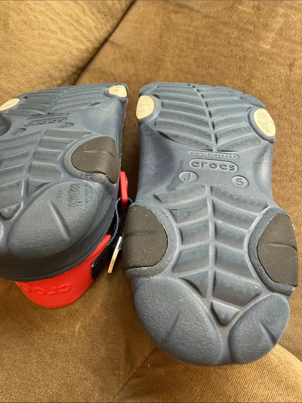 Kids Red Spider Web Slip-On Clogs with Character Accents Junior size 5